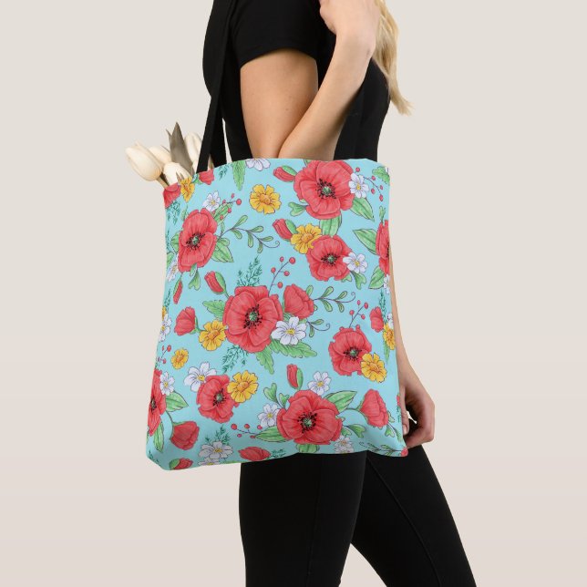 Bolsa Tote Silhouette Floral Fantasy Cosmética Bag (Close Up)