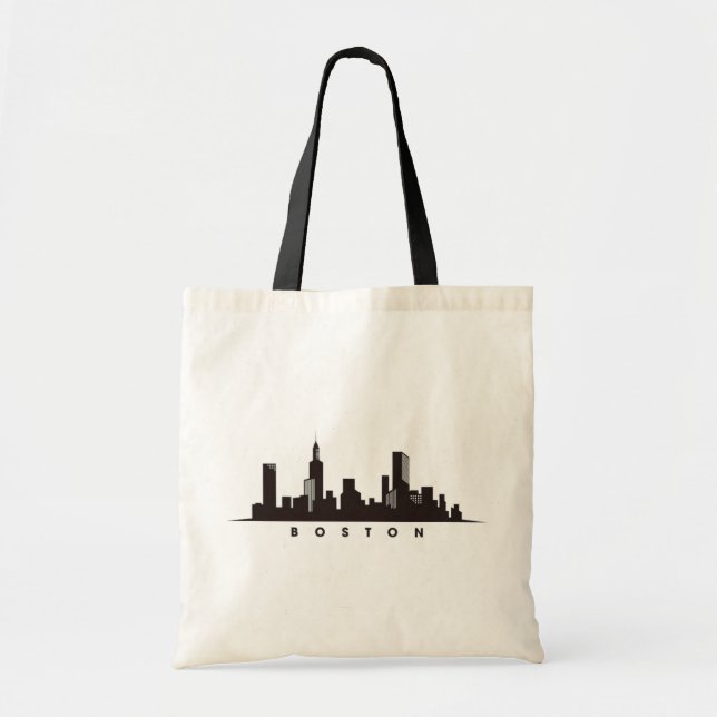 Bolsa Tote Silhueta da Cidade Moderna Presente | Horizonte de (Frente)