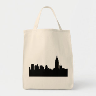Bolsa Tote Silhueta da skyline de NYC, estado Bldg #1 do