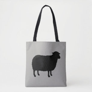Bolsa Tote Silhueta das ovelhas negras