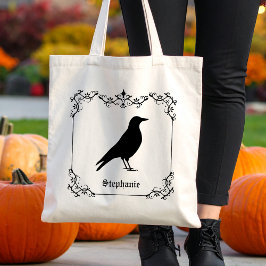 Bolsa Tote Silhueta De Aves De Cúpula E Cabras Decorativas