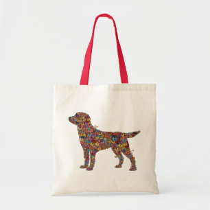 Bolsa Tote Silhueta de Borboleta Labrador Retriever Dog Mam