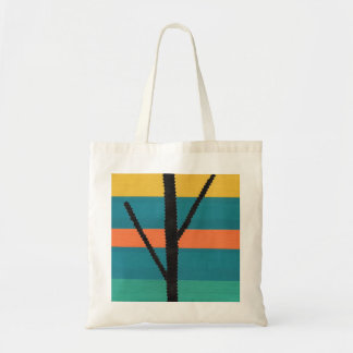 Bolsa Tote Silhueta de Cacto Abstrato Colorido