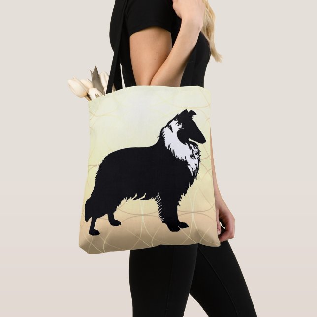 Bolsa Tote Silhueta de Collie  (Close Up)