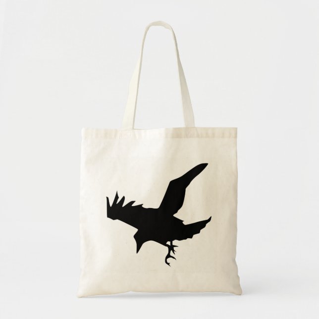 Bolsa Tote Silhueta de Corvo (Frente)