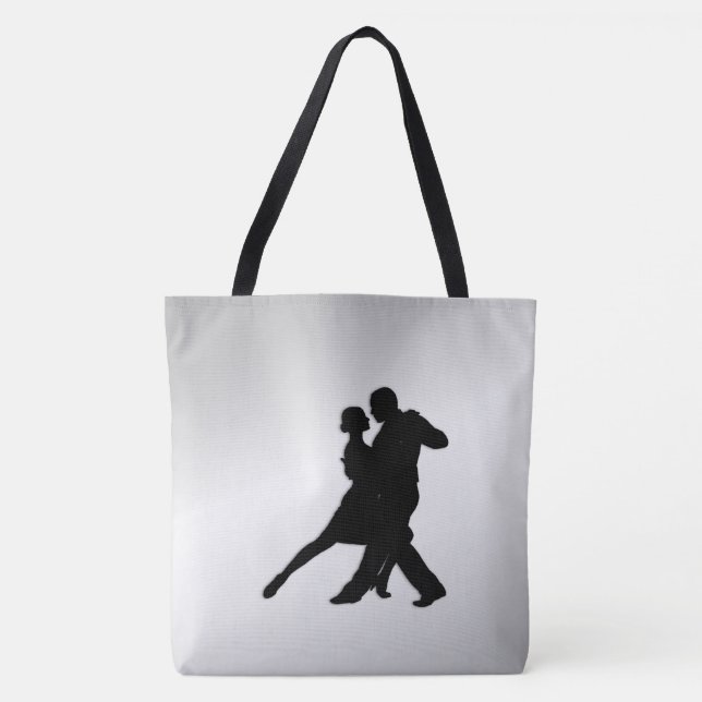 Bolsa Tote Silhueta de dançarinos de Tango 2 (Frente)