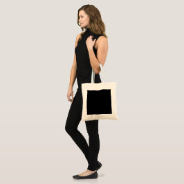 Bolsa Tote Silhueta de Gato Preto Minimalista
