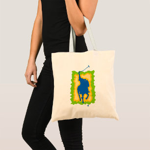 Bolsa Tote Silhueta de Jogador de Polo Esportes Equestres Mod
