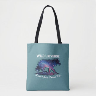Bolsa Tote Silhueta de Lobo da Galáxia Solitária (universo se