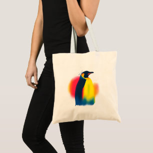 Bolsa Tote Silhueta de pintura de pintura de Abstrato colorid
