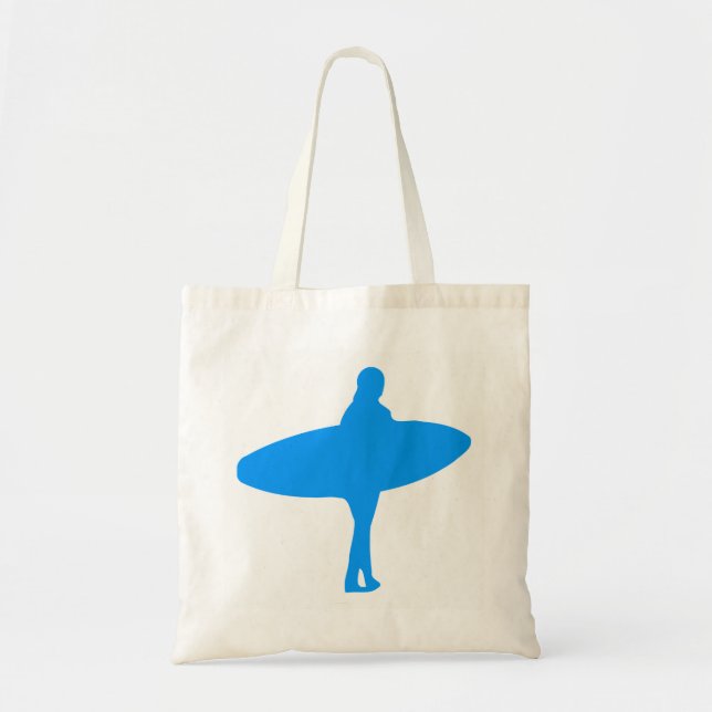 Bolsa Tote Silhueta de Surf (Frente)