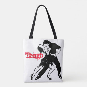 Bolsa Tote Silhueta do casal do tango