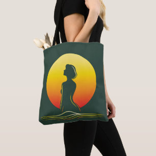 Bolsa Tote Silhueta feminina retrô
