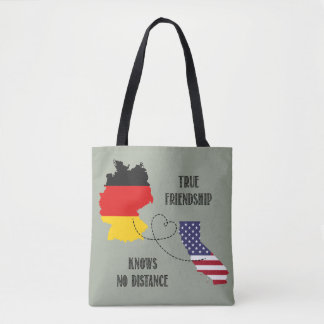 Bolsa Tote Silhueta Timo da amizade de Alemanha Califórnia