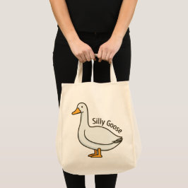 Bolsa Tote Silly Goose Funny Cartoon Goose