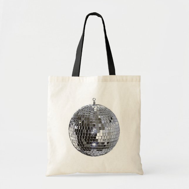 Bolsa Tote Silver Disco Ball (Frente)