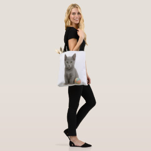 Bolsa Tote Silver Whkers - Russo Blue Kitten