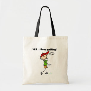 Bolsa Tote SIM Eu Amo Camisetas de Golfe e Presentes