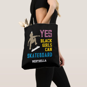 Bolsa Tote SIM, GAROTAS PODEM PEGAR O SKATEBOARD REtro Afro S