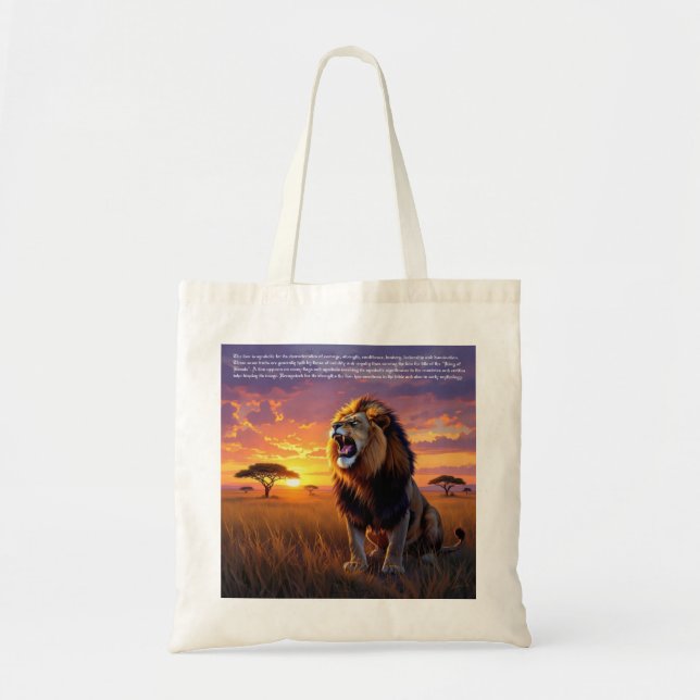 Bolsa Tote Simbolismo de Leão (Frente)