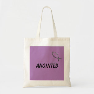Bolsa Tote Símbolo ANOINTED do cristo das citações