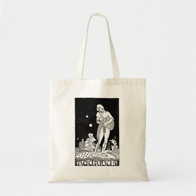 Bolsa Tote Símbolo Aquarius Zodiac (Frente)