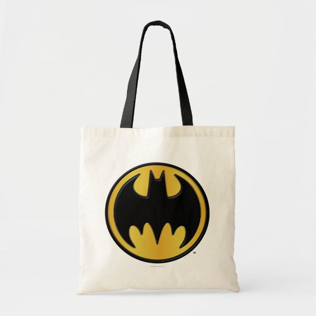 Bolsa Tote Símbolo Batman | Logotipo redondo clássico (Frente)