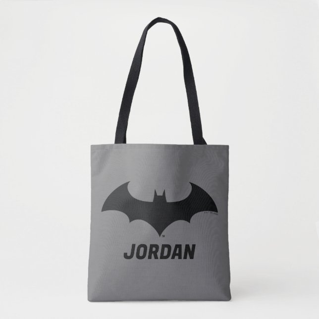 Bolsa Tote Símbolo Batman | Logotipo Silhuette Bat Simples (Frente)
