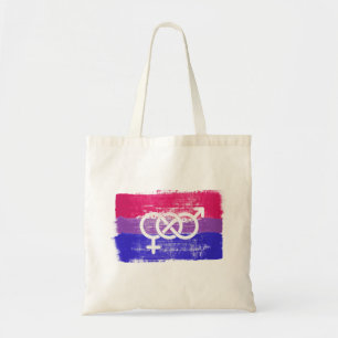 BOLSA TOTE SÍMBOLO BISEXUAL PINTADO