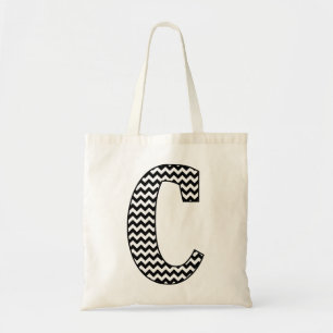 Bolsa Tote Símbolo branco "C" Monograma Tote Bag
