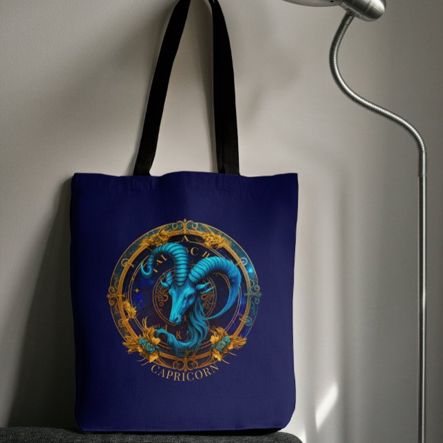 Bolsa Tote Símbolo Celestial Zodiac Sea Goat Fantasy Capricór (Criador carregado)