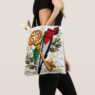 Bolsa Tote Símbolo chave palestino do direito de retorno
