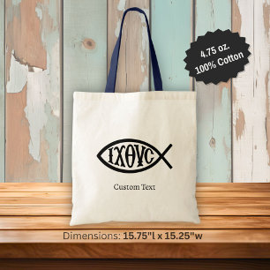 Bolsa Tote Símbolo Cristão Ichthys