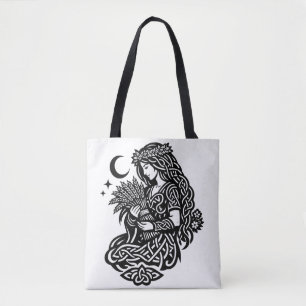 Bolsa Tote Símbolo da Donzela de Virgem — Tatuagem do Zodíaco