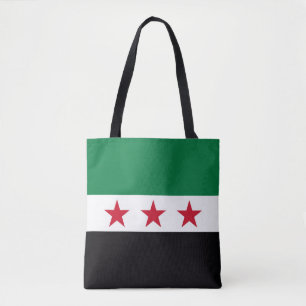 Bolsa Tote Símbolo da nova bandeira da revolução do país Síri