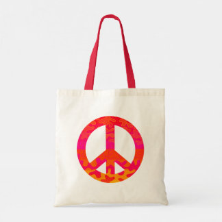 Bolsa Tote Símbolo da Paz bolhas Rosa