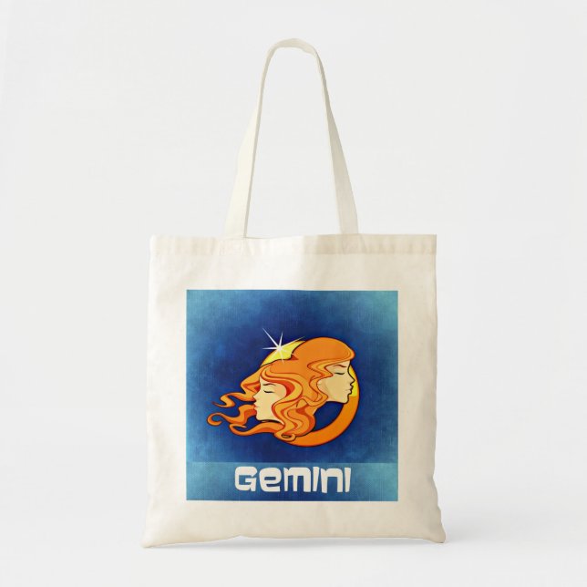 Bolsa Tote Símbolo de Astrologia Gemini Zodiac (Frente)