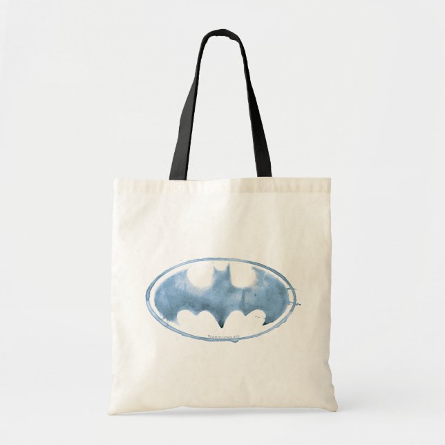 Bolsa Tote Símbolo de Bat do Café - Azul (Frente)