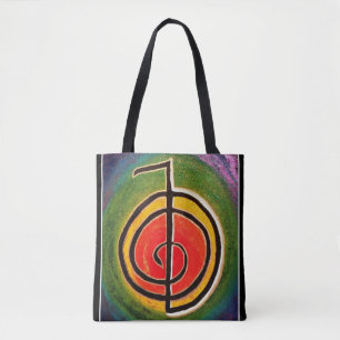 Bolsa Tote Símbolo de Cho-Ku-Rei Reiki - trabalhos artístic