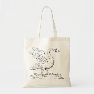 Bolsa Tote Símbolo de Cisne de Amor e Fidelidade Arte Refinad