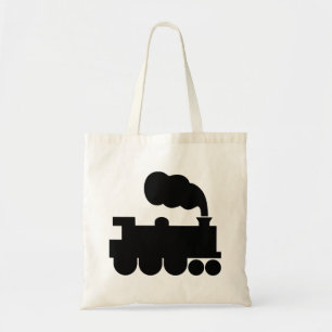 Bolsa Tote Símbolo de Comboio a Vapor - Preto