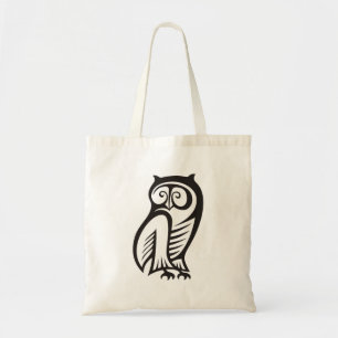 Bolsa Tote Símbolo de coruja preto
