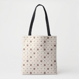 Bolsa Tote Símbolo de Estrela Folclórica Padrão Sem Costura