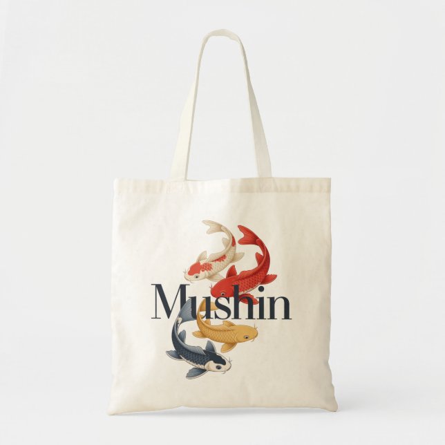 Bolsa Tote Símbolo de Fluxo e Força Mushin Koi (Frente)