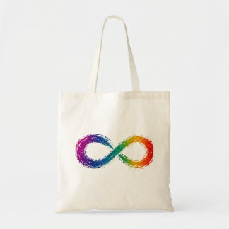 Bolsa Tote Símbolo de Infinito Arco-íris Neurodiversidade