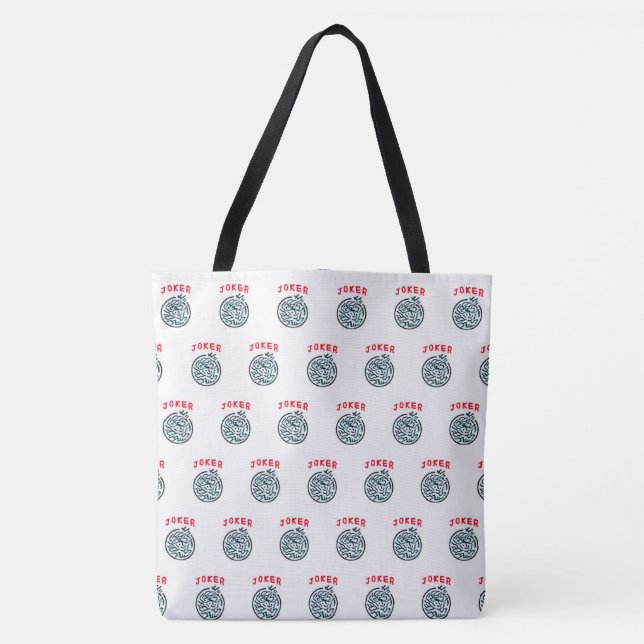 Bolsa Tote Símbolo de jogo MahJong azulejo (Frente)