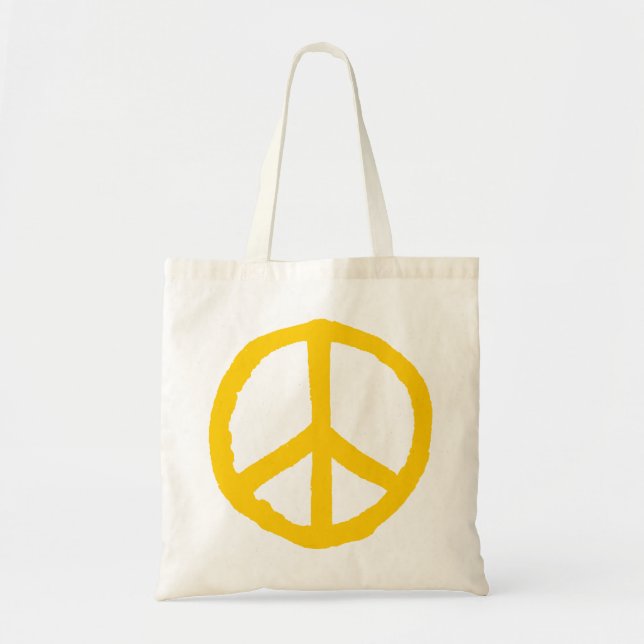 Bolsa Tote Símbolo de paz duro - Amber (Frente)
