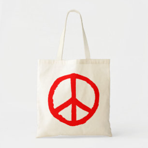 Bolsa Tote Símbolo de paz duro - Vermelho