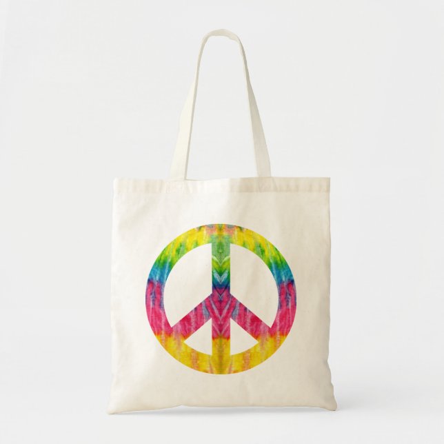 Bolsa Tote Símbolo de paz Hippy Tote Bag (Frente)