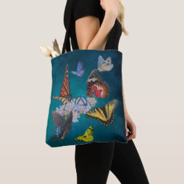 bolsa tote símbolo de sobriedade borboletas